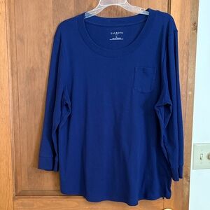 Talbots Women's Navy Long Sleeve Tee